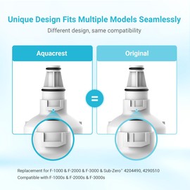 AQUA CREST F-2000, 4204490 Water Filter, Replacement for InSinkErator® F-1000, F-2000, F-3000, Sub-Zero 4204490, and AquaPure AP Easy C-Complete, Sub Zero Water Filter Replacement, NSF/ANSI 42