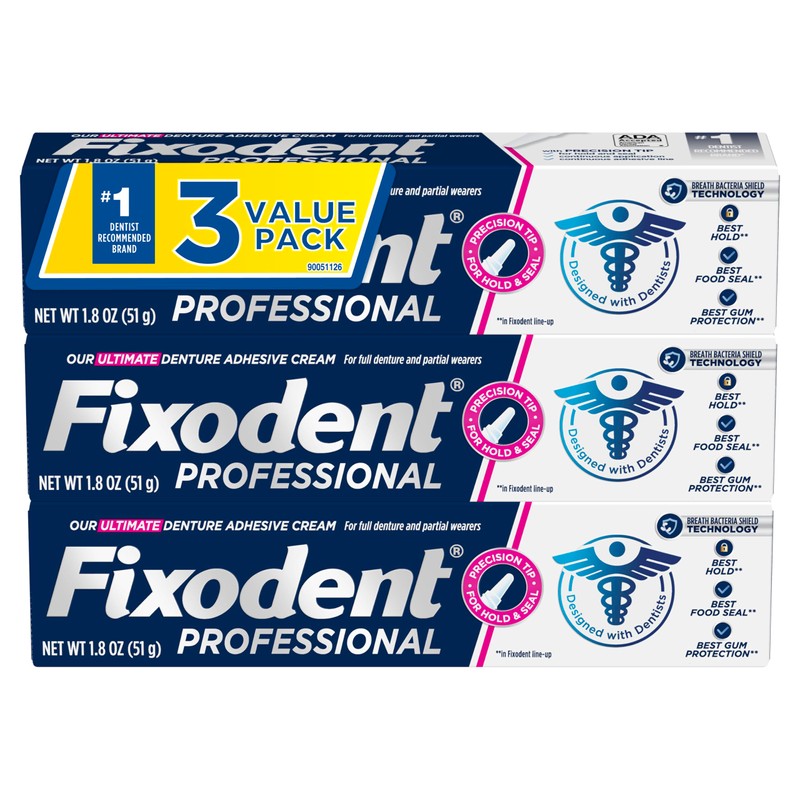 Professional Ultimate Denture Adhesive Cream for Strong, All-Day Hold for