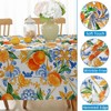 Honellaty Summer Tablecloth for Rectangle Tables, Lemon Print Table Cloth,