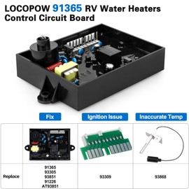 LOCOPOW 91365 93305 RV Water Heater Control Circuit Board Part for Atwood Water Heaters GCH6A-10E GC6AA-10E WH-6GA WH-10GEA Replace 91226 93305, 93851, AT93851 With Igniter Spark & Sensor Electrode