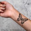 4 x 'Butterfly With Skull Wings' Temporary Tattoos - Water