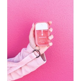 Touchland Mist Case for Power Mist and Glow Mist (1FL OZ), Protective and Stylish Sanitizer Accessory, Silicone Case with Keyring, Pink