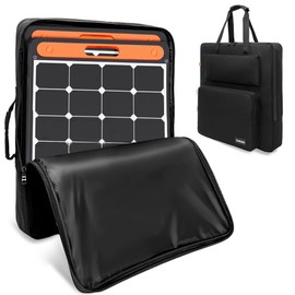 Solar Panel Travel Bag, Padded Portable Solar Panel Storage Bag Compatible with Jackery SolarSaga 100W, Water-resistant Protective Carrying Pocket Case for Outdoor Camping Travel