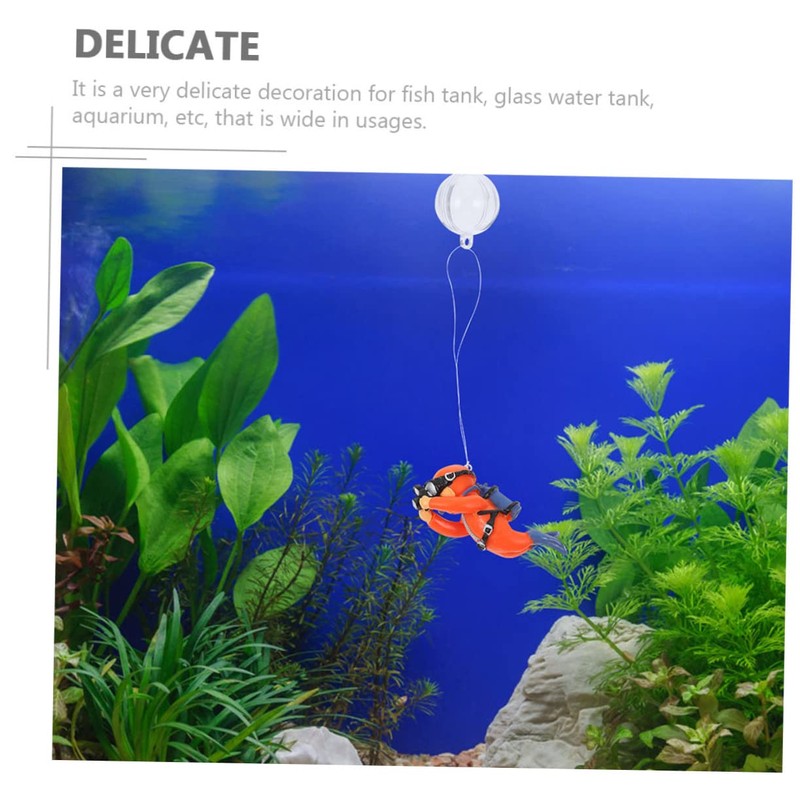 iplusmile 2pcs Floating Diver Figurine Cute Aquarium Diver Decor for