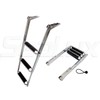 SeaLux Marine Ergonomic Oval Tubing 3-Step Drop Down Boarding Ladder