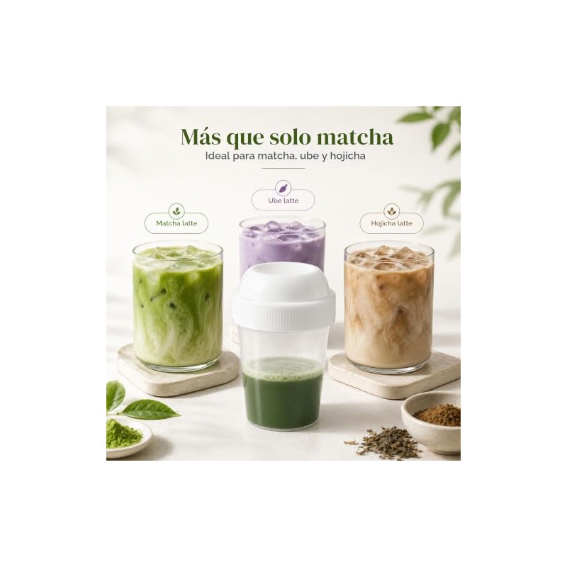 1 mini coctelera Matcha de 20 ml para Matcha, Hojicha