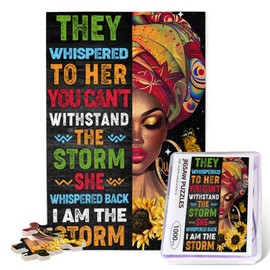 African American Puzzles for Adults 1000 Pieces Black Women Jigsaw Puzzles Black Queen Art Wooden Puzzles Fun Family Game Inspirational Toy Educational Intellectual