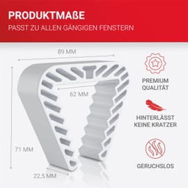 LouMaxx Window Stoppers Set of 6 - Window Clamps - Clamp Protection Window - Reliable Safety