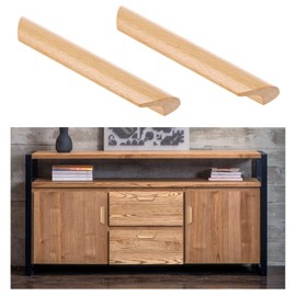Pack of 10 Wooden Cabinet Handles Drawer Handles for Furniture, Cupboard, Wardrobe, Dresser, Cupboard Door, Home Decoration, 96mm Hole Spacing