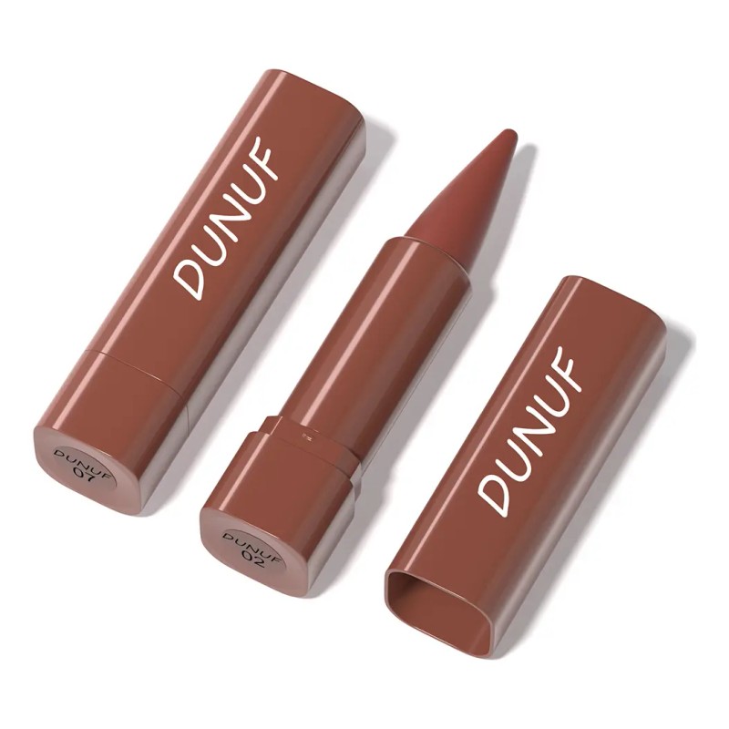Labial Mate Duradero Dunuf 1 Pieza Tono Mate Puntiagudo