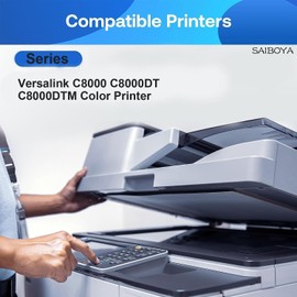 Versalink C8000 High Yield Black Toner Cartridge Replacement for Xerox 106R04049 Toner Cartridge Versalink C8000 C8000DT C8000DTM Color Printer (21,900 Pages)