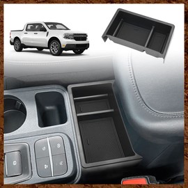 Muslogy for Maverick 2023 2022 - Organizador de consola central, caja de almacenamiento de cambio de engranajes, bandeja de inserción de material ABS compatible con accesorios Ford Maverick 2022 2023