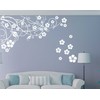 Vine Wall Sticker and Sticker Design with Flower Size (59x91)