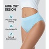 SUNCHIRI Women's High Cut Incontinence Underwear, Washable Leakproof Reusable High