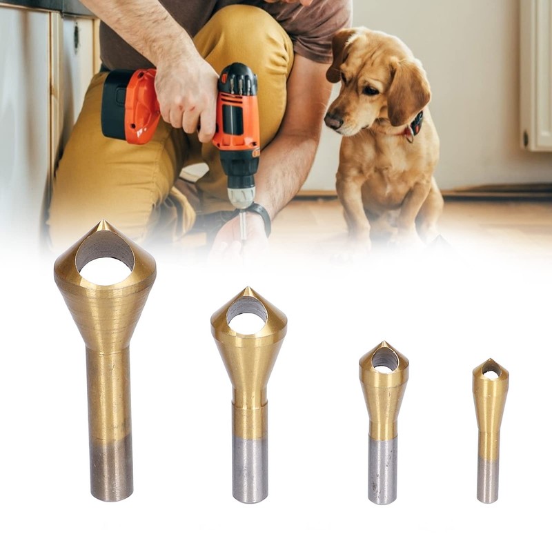 Countersink Deburring Drill Taper, Chamfering Bits HSS for Metal for