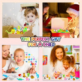 URSKYTOUS 80Pcs Animal Erasers Desk Pets for Kids Cute Puzzle Erasers Bulk Take Apart Erasers Classroom Reward Treasure Box Easter Egg Fillers Bingo Prizes Games Valentine’s Day Gifts Party Favors