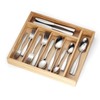 Cambridge 263K7CSLG31 Madison 62-Piece Flatware Set With Oak Tray