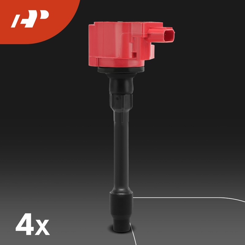 A-Premium (Red) Set of 8 Ignition Coil Pack and Iridium