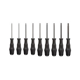 TEKTON Hex High-Torque Black Oxide Blade Screwdriver Set, 9-Piece (5/64-3/32, 1/8-5/16 in.) | DHX91102