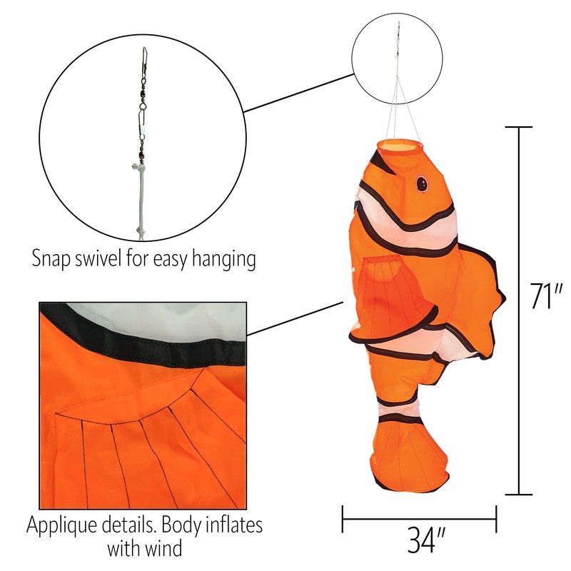 In the Breeze 5251 — Clownfish Big Breeze Windsock™ —