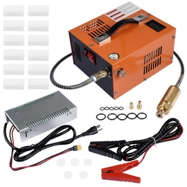 Air Compressor 4500Psi 30Mpa 12V DC or 110V/220V AC with Converter Replacement for Paintball Cans Mustrod