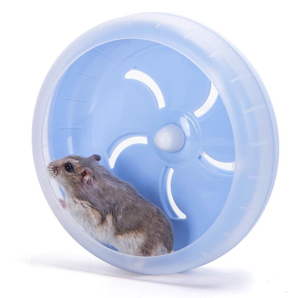 Nobleza - Exercise Wheel for Hamster, 17.5 cm Silent Hamster Wheel Cage Accessory, Toy Hamster, Racing Wheel for Chinchilla Gerbils (Blue)