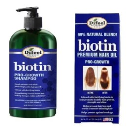 Difeel Shampoo + Aceite Biotina Anticaida Cabello, Fortalece