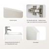eclife 16" Small Bathroom Vanity Sink Combo, Modern Painted Wall