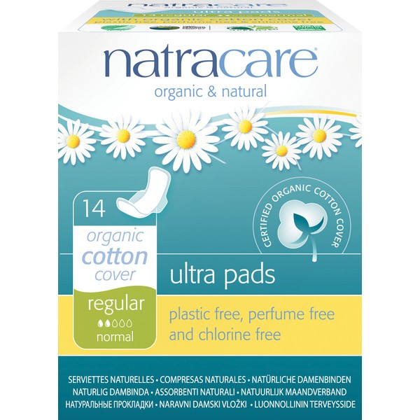 Natracare Ultra Pads W Wings Regular 14 Count
