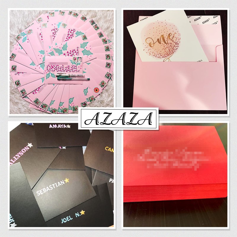 100 Pack A7 Pink Invitation 5x7 Envelopes - Self Seal,