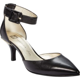 Anne Klein Women's Fabulist Leather Dress Pump, Black, 7 M US