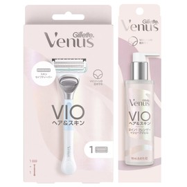 VENUS Gillette V Venus Hair & Skin for Women, Razor Body (with 1 Replacement Blade) + 2 in 1 Cleanser + Shave Gel, 6.7 fl oz (190 ml) Set