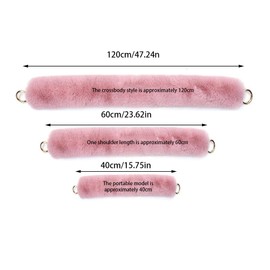 Asudaro 40cm/60cm/120cm Plush Bag Strap, Women's Plush Bag Strap, Replacement Handbag Strap, Purse Strap for Handbags/Shoulder Bags/Shoulder Bags