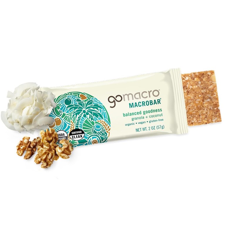 GoMacro MacroBar Organic Vegan Snack Bars - Granola + Coconut