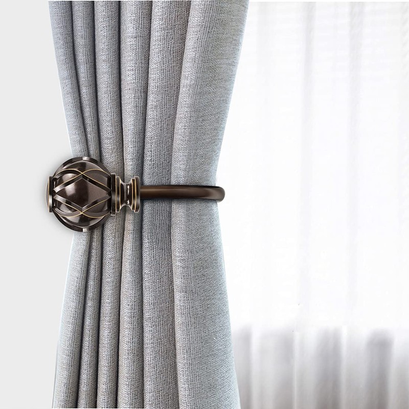 KAMANINA Decorative Curtain Drapery Holdbacks, Curtain Tiebacks Hooks with Screws