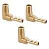 sourcing map Brass Barb Hose Fitting, 90 Degree Elbow 6mm