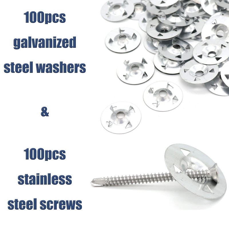 Pack of 200 Washers 28 mm Diameter Claws Washers Kit