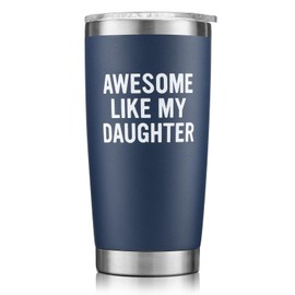 NOWWISH Christmas Gifts for Dad from Daughter, Dad Birthday Gifts for Men, Cool Fathers Day Cups for Dad Husband Grandpa, 20 oz, Navy Blue