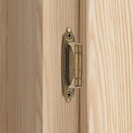 Vallecloud 10 Pack (5 Pair) Antique Brass Self Closing Cabinet Hinges for Kitchen Cabinet Door, 1/2" Overlay (Variable) Semi Concealed Kitchen Cabinet Hinges