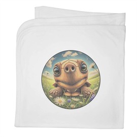 Azeeda 'Smiling Tortoise' Cotton Baby Blanket/Shawl (BY00039752)