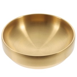 CALLARON Stainless Steel Bowls 34oz Serving Bowls Large Pasta Bowls Decorative Gold Bowls Ramen Bowls Vegetable Salad Bowls Kitchen Soup Bowls Mixing Bowls for Cooking Baking 19 x 19 x 6.5 cm