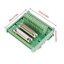 Mumusuki High Quality DB25 D-Sub DIN Rail Mount Interface Module with Male and Female Header