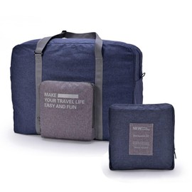 Natiform Carry On Bag, Foldable, Carrying Case Bag, Travel, Lightweight, Large Capacity, navy blue