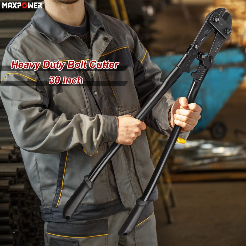 MAXPOWER Bolt Cutter 30 inch, Max Jaw Opening 13/16", Heavy