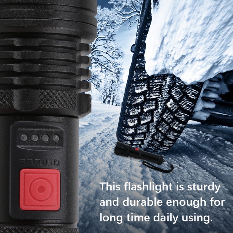 XHP50 USB Rechargeable Torch Portable Flashlight Outdoor Camping Fishing Flashlight