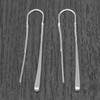 Genuine 925 Sterling Silver Threaded Tear Dropper Pull Through Earrings
