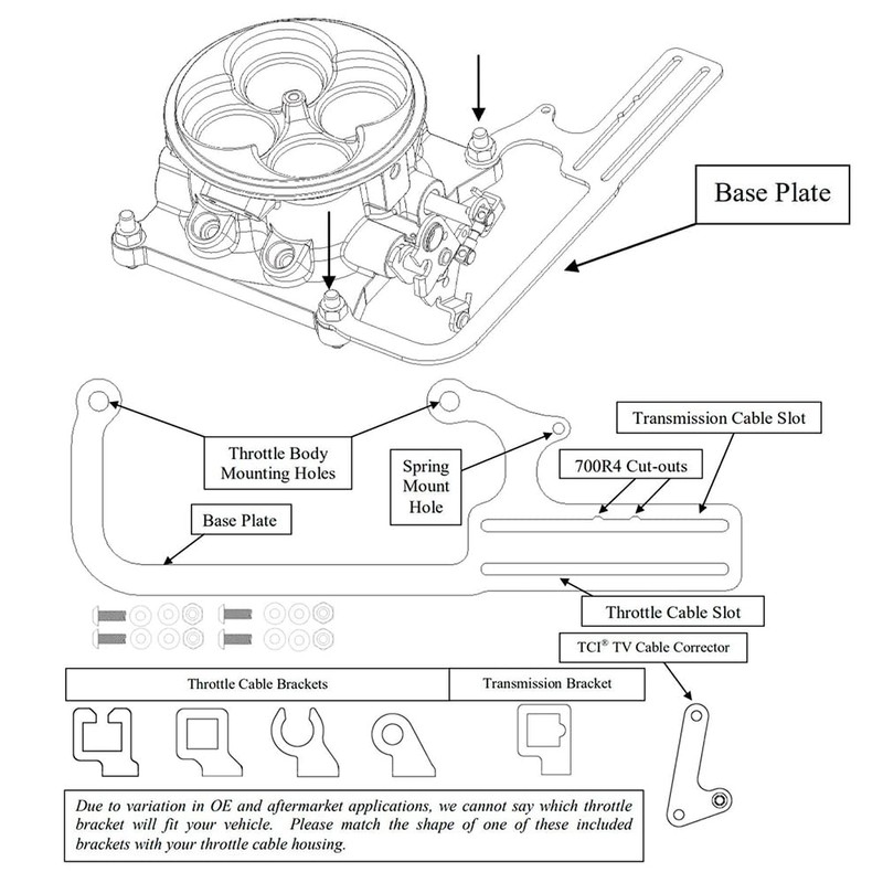 muge racing 304147 EZ-EFI Cable Mount Kit Throttle Cable Mount