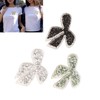 18pcs Bow Knot Rhinestones Patches Silver Black Green Exquisite Iron