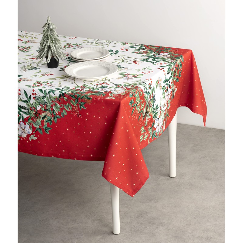 Maison d' Hermine Noel 100% Cotton Tablecloth for the Kitchen,