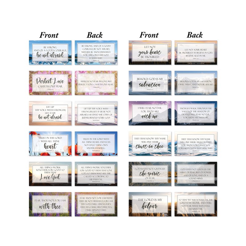 JBH Creations Be Not Afraid Bible Verse Cards with Full